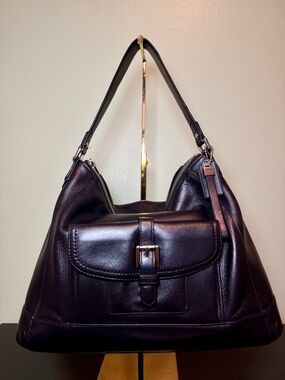 Coach 2014 F29881 Black Leather Charlie Hobo bag